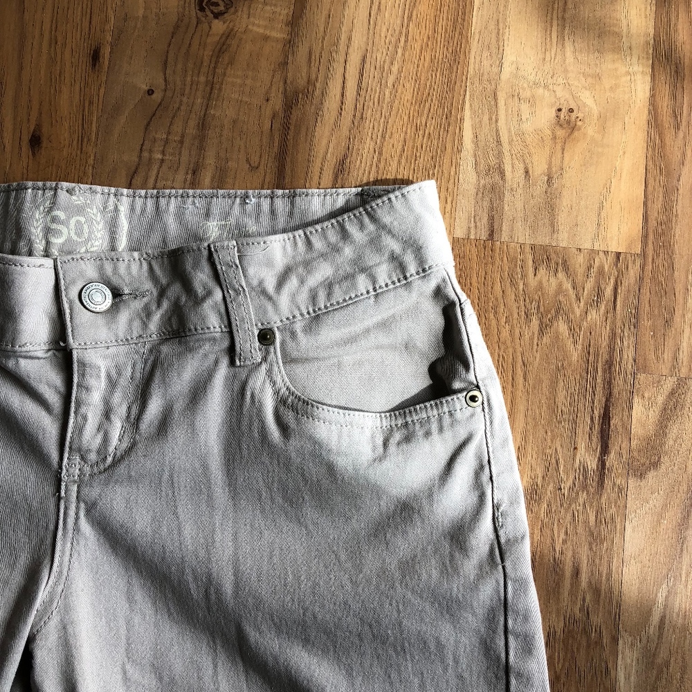 Khaki Boot Cut Pants